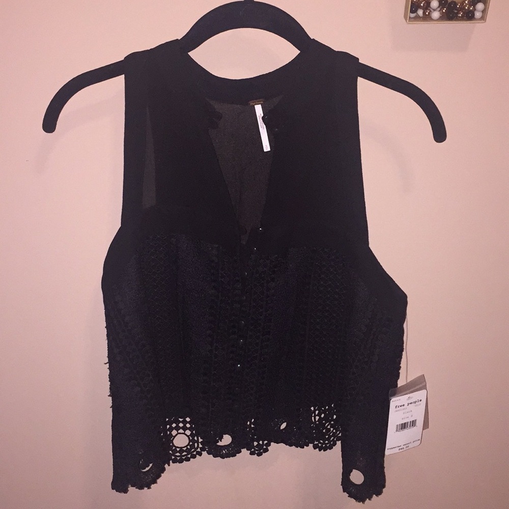 Button up lace blouse